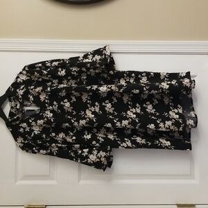 Black Floral Dress NWOT